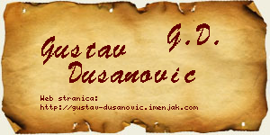 Gustav Dušanović vizit kartica